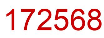 Number 172568 red image