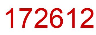 Number 172612 red image