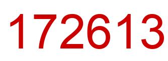 Number 172613 red image