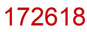 Number 172618 red image