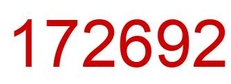 Número 172692 imagen rojo