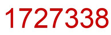 Number 1727338 red image