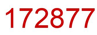 Number 172877 red image
