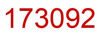 Number 173092 red image