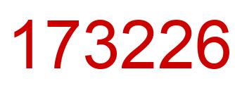 Number 173226 red image