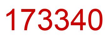 Number 173340 red image
