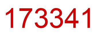 Number 173341 red image