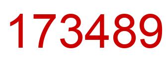 Number 173489 red image
