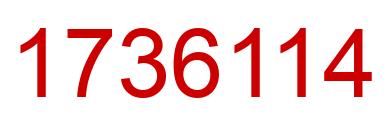 Number 1736114 red image