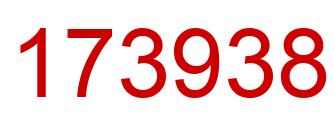 Number 173938 red image