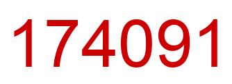 Number 174091 red image