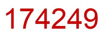 Number 174249 red image
