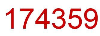 Number 174359 red image