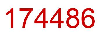 Number 174486 red image