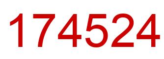 Número 174524 imagen rojo