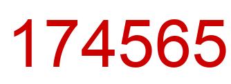Number 174565 red image