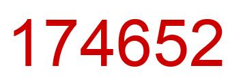 Número 174652 imagen rojo