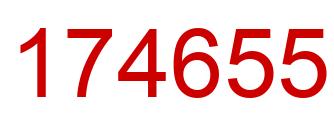 Número 174655 imagen rojo