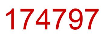 Número 174797 imagen rojo