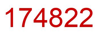 Number 174822 red image