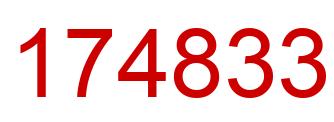 Number 174833 red image