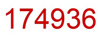 Número 174936 imagen rojo