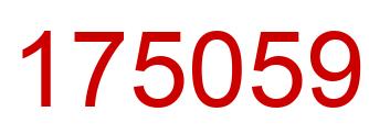 Number 175059 red image