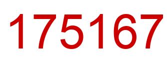 Number 175167 red image