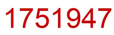 Number 1751947 red image