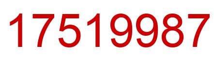 Number 17519987 red image