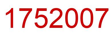 Number 1752007 red image
