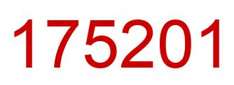 Number 175201 red image