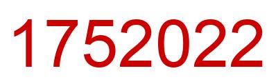 Number 1752022 red image