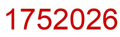 Number 1752026 red image