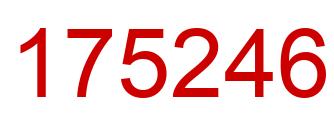 Number 175246 red image