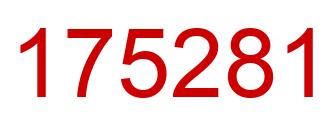 Number 175281 red image