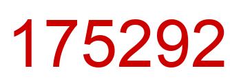 Number 175292 red image