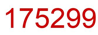 Number 175299 red image