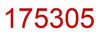 Number 175305 red image