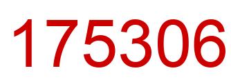 Number 175306 red image