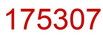 Number 175307 red image