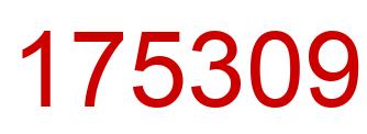 Number 175309 red image
