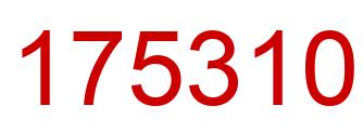 Number 175310 red image