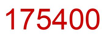 Number 175400 red image