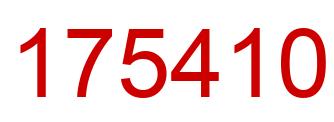 Number 175410 red image
