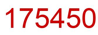 Number 175450 red image