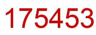 Number 175453 red image