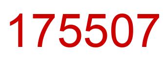 Number 175507 red image