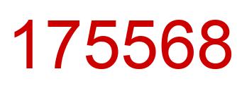 Number 175568 red image