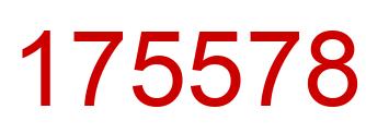 Number 175578 red image